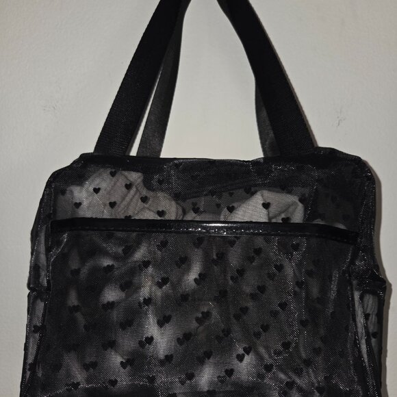 mesh cosmetic bag with front pocket - Picture 6 of 7